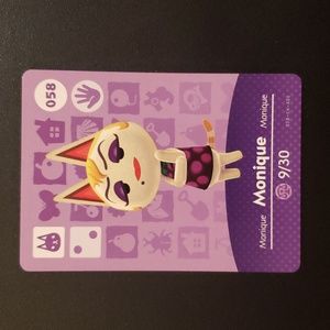 3/$12 monique 058 animal crossing ACNH Nintendo switch amiibo card